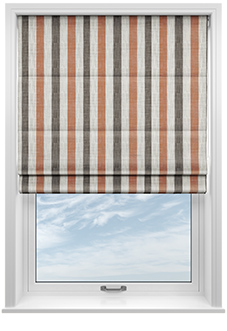 Abilene Stripe, Rust - Roman Blind